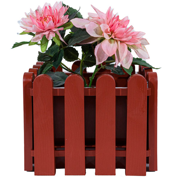 Кашпо Вологда 18,5*18,5*14,2см квадрат коричневый 07202 /10шт/Милих