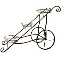 Подставка РЗДИ Тележка 3 горшка антик бронза