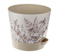 НИКА ДЕКО кашпо 150мм 1,6л нарциссы с прик.полив М3077 /24шт/М-пласт