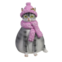 Фигура Копилка Кошка Шарлотта (серая) L10W10H14,5 715256/SK140