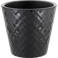 Кашпо Манхэттен D160 1,6л оникс с вставкой IG6701 /16шт/ПР