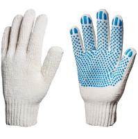 П234372 Перчатки хб средние с ПВХ 10 класс 6 нитей белые 10.06 /10шт/ АПИ