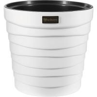 Кашпо Бархан 12л белый с вставкой КШ-0546 /1шт/ПП