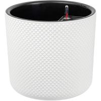 Кашпо ФАСЕТ D360 29л белый с автополивом+вставкой М3239