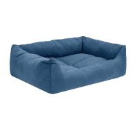 Лежанка прямоугольная пухлая №3 Манеж-бархат синий 65*49*16см/94433син