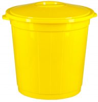 Бак 35л с крышкой желтый