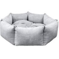 Лежанка УЮТ FASHIOH круглая велюр. синтешар серая. 75х75х18см/КЛ42Л/Евро Лежанка УЮТ FASHIOH круглая велюр. синтешар серая. 75х75х18см/КЛ42Л/Евро