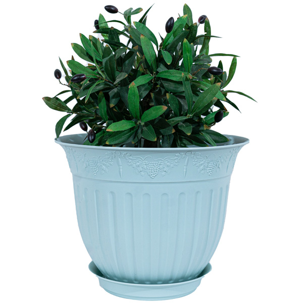 Цветочный горшок Виноград 6л мятный с поддоном 5PL0164 