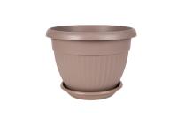 Цветочный горшок Флора 4л фраппе с поддоном 5PL0304 Цветочный горшок Флора 4л фраппе с поддоном 5PL0304