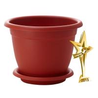 Цветочный горшок Борнео 4,4л терракот с поддоном ING42024