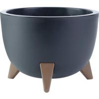 Кашпо Грация 4,5л антрацит с вставкой КШ-4190 /12шт/ПП