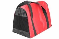 Сумка переноска ЧИП Туннель №4 нейлон с сетчатым окном 49*30*34см/9009красн/Дарэлл