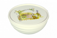 Салатник 2л Тоскана с крышкой слоновая кость 09036