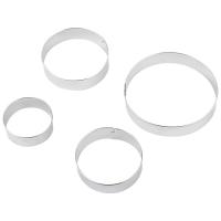 Набор форм д/выпечки и вырубки теста TORTA (4шт) нерж. сталь круг 108357 /144шт/Mallony