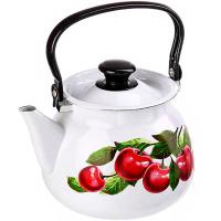Чайник 3л с метал. ручкой сферич. белый Вишневый сад 42104-122/6-У4 /4шт/Керчь