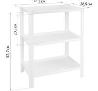 Полка универсальная 3 секции прямоугольная белый М2746 М-пласт