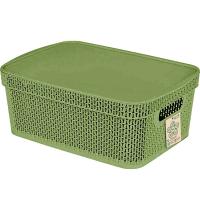 Корзина д/хранения Green Republic 11л с крышкой полынь /KL4115/14шт/ПР