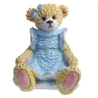 Мишка (бежевый с голубым)L11W12H13см 626753/W045 Мишка (бежевый с голубым)L11W12H13см 626753/W045