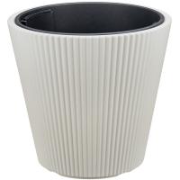 Кашпо СТРИП 390*370мм 30л кремовый с вставкой М3413