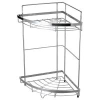 Полка угловая 2-х ярусн. COZY-CR-2 металл, крепление шуруп 312067  Полка угловая 2-х ярусн. COZY-CR-2 металл, крепление шуруп 312067