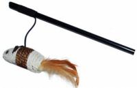 Игрушка к УЮТ Дразнилка-удочка Мышка сизаль 48см/ИУ15/Евро