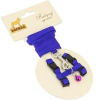 Комплект нейлон д/грыз.(поводок 10мм*120см шлейка с бубенчиком 10мм)синий 01210011-06/Каскад Комплект нейлон д/грыз.(поводок 10мм*120см шлейка с бубенчиком 10мм)синий 01210011-06/Каскад