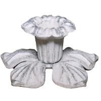 ДЕКОР Подсвечник Цветок бел серебро РЗДИ/1шт