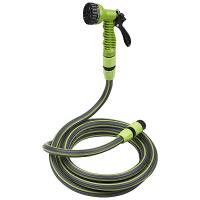 Полив Набор для полива EGS002 (шланг 3-х слойный 5-15м, соед.2шт,пистолет) 111079/10шт/ Leonord