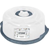 Крышка д/СВЧ Sugar&Spice STONE D250 с клапаном+поддон темный камень SE2291/10шт/ПР 