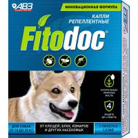 Капли FITODOC д/собак от 10кг до 25кг п/блох и п/клещей 5шт/AB1759