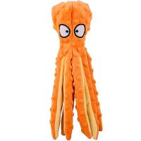 Игрушка с Осьминог оранжевый с пищалкой текстиль 32см/Ти073/Евро
