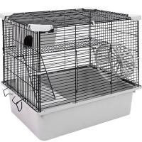 Клетка д/грыз №1 РПК57 2-х эт укомплектованная 42*30*40см светло-серая/Евро Клетка д/грыз №1 РПК57 2-х эт укомплектованная 42*30*40см светло-серая/Евро