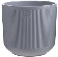 Кашпо Росси VipSet 3,1л серый с вставкой /8шт/ЭД