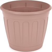 Кашпо Дионис 1,6л бежевый с прикрепленным поддоном М8520 Кашпо Дионис 1,6л бежевый с прикрепленным поддоном М8520