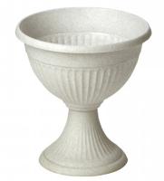 Вазон на ножке низкий 11,8л Ливия мрамор М3207 Вазон на ножке низкий 11,8л Ливия мрамор М3207