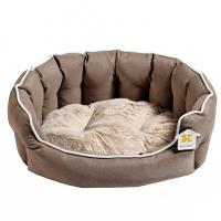 Лежак N1 плюшевый лен 59x53x20см/93682001С/Евро