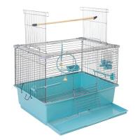 Клетка д/птиц ГОВОРУН-1 60*40**41см разборная бирюзовая/4705бирюз-хром/Дарэлл