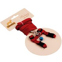 Комплект нейлон д/грыз.(поводок 10мм*120см шлейка с бубенчиком 10мм)красный 01210012-02/Каскад Комплект нейлон д/грыз.(поводок 10мм*120см шлейка с бубенчиком 10мм)красный 01210012-02/Каскад