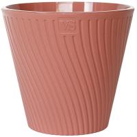 Кашпо Луи 2,7л пудра с вставкой+дренаж /12шт/ЭД
