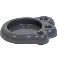 Миска одинарная д/кошек "Лапка" 250мл серая/2313/Дарэлл