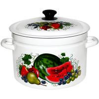 Кастрюля 6л эмаль цил борт белая Восточные дары 41804-182/6-У4 /4шт/Керчь  