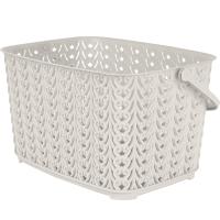 Корзина д/хранения Plast Team Melange 3л с ручкой молочный туман РТ4086 /10шт/ПТ