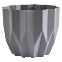 Кашпо Геометрия 0,8л серый жемчуг КШ-4113