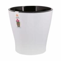 Кашпо Лея 3,6л белый со вставкой/М7929 