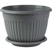 Кашпо Византия 15л серый жемчуг под. 