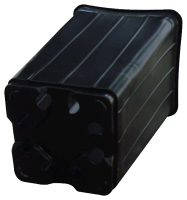 Горшок для рассады 2,1л черный квадратный (Роза) мягкий 12*12*19,5см КВ12МР