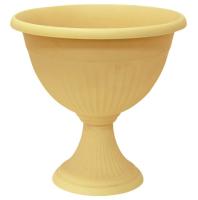 Вазон на ножке низкий 11,8л Ливия белая глина М3207 Вазон на ножке низкий 11,8л Ливия белая глина М3207