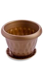 Кашпо "Розетта" 0,9л золото С125ЗОЛ