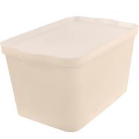 Ящик д/хранения 24л Keeplex Happy с крышкой топлёное молоко LA5127 /5шт/ПР