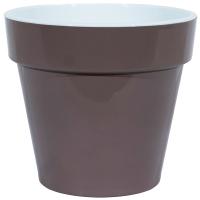 Кашпо Порто 1л мокко с вставкой 14,5*13см /15шт/ДТ